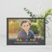 Carte Photo de Remerciement Amusante Tableau Noir (Debout devant)