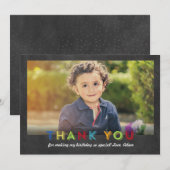 Carte Photo de Remerciement Amusante Tableau Noir (Devant / Derrière)