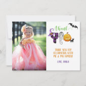 Carte photo de remerciement Boo Bash (Devant)