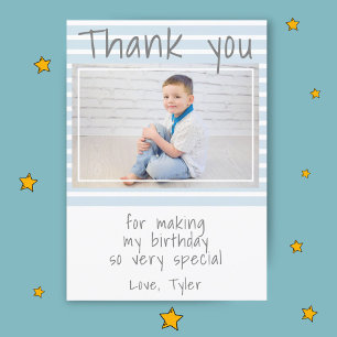 Carte photo de remerciement d'anniversaire personn