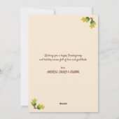 Carte photo de remerciement de l'écriture or moder (Dos)