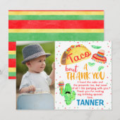 Carte photo de remerciement Taco Fiesta (Devant / Derrière)