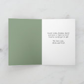 Carte Photo de remise de diplôme verte géométrique moder (Intérieur)