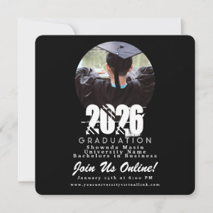 Carte Photo de remise des diplômes 2026 sur tableau crai