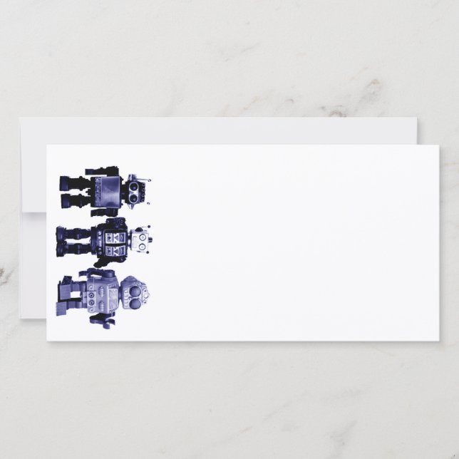 carte photo de robots bleus (Devant)