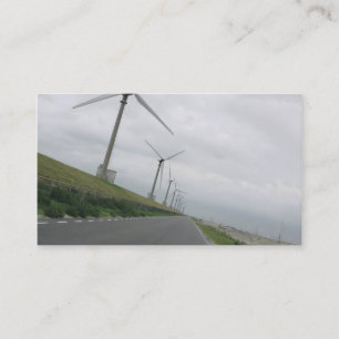 Carte photo de route de turbines de vent en avant