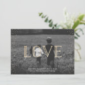 Carte photo de Saint-Valentin de l'amour | d'or (Debout devant)