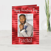 Carte Photo de Saint-Valentin romantique rouge Joyeuse S (Devant)