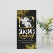 Carte photo de salutation de la saison d'or (Debout devant)