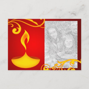 carte photo de salutations diwali : belle lumière