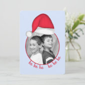 Carte photo de Santa Hat (Debout devant)