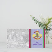 Carte photo de sapin de Noël Fleur de Lis (Debout devant)