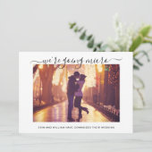 Carte Photo de script de Mariage de taille réduite (Debout devant)