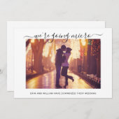 Carte Photo de script de Mariage de taille réduite (Devant / Derrière)