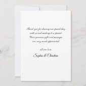 Carte photo de script de Mariage romantique (Dos)