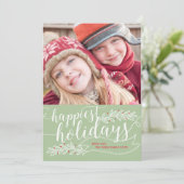 Carte photo de script des jours fériés les plus he (Debout devant)