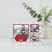 Carte photo de snowflakes rétro A2 (Debout devant)