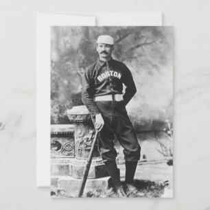 Carte Photo de sport vintage, joueur de baseball de Bost