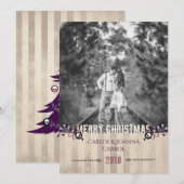 Carte photo de Sucre de canne de Noël gothique (Devant / Derrière)