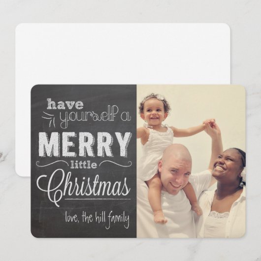 Carte photo de tableau de Noël (Devant / Derrière)