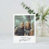 Carte photo de témoin de mariage moderne (Debout devant)