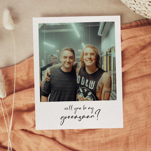 Carte photo de témoin de mariage moderne