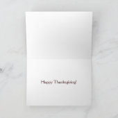 Carte photo de Thanksgiving (Intérieur)