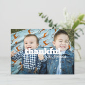 Carte photo de Thanksgiving (Debout devant)