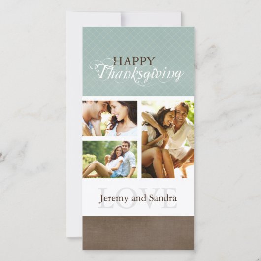 Carte photo de thanksgiving (4x8) (Devant)