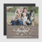 Carte photo de Thanksgiving magnétique (Devant / Derrière)