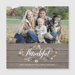 Carte photo de Thanksgiving magnétique