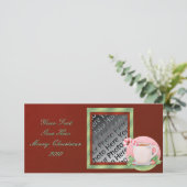 Carte photo de thé de Noël (Debout devant)