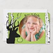 Carte photo de toile de vacances de vert de cerfs (Devant)