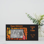 Carte photo de tombe de squelette d'Halloween (Debout devant)