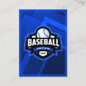 Carte photo de trading du joueur de baseball bleu  (Dos)