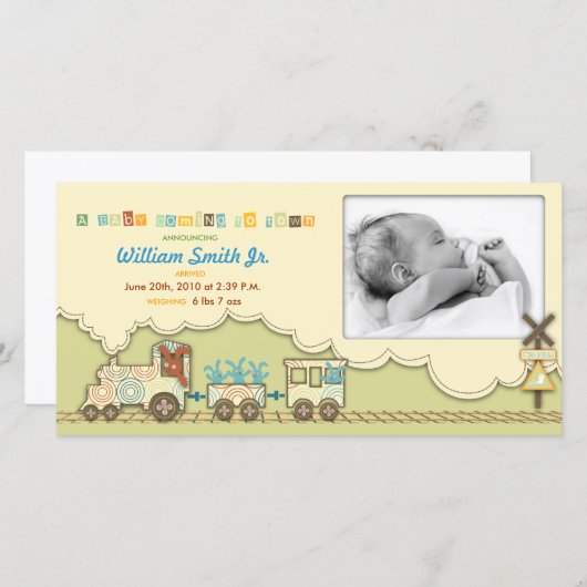 Carte photo de train Choo Choo (Devant / Derrière)