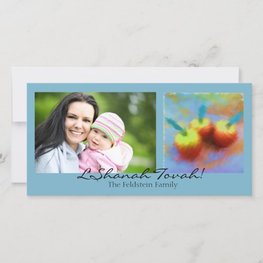 Carte photo de trois pommes (Devant)