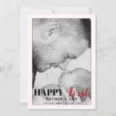 Carte photo de typographie de Fête des pères Red F (Devant)
