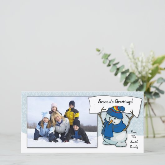 Carte photo de vacances (Debout devant)