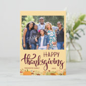 Carte photo de vacances à bon thanksgiving (Debout devant)