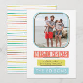 Carte photo de vacances à cadre mignon (Devant / Derrière)