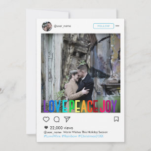 Carte photo de vacances arc-en-ciel Insta Frame