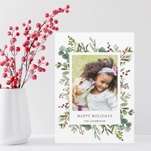 Carte photo de vacances aux Berries rouges vertes
