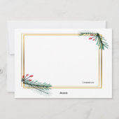 Carte photo de vacances avec cadre doré (Dos)