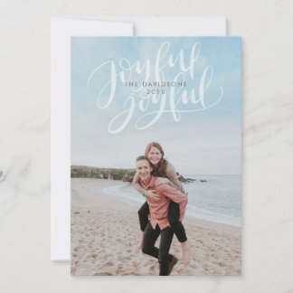 Carte photo de vacances avec couverture joyeux