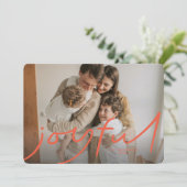 Carte photo de vacances Big Joy - rouge (Debout devant)