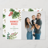 Carte photo de vacances botanique tropical (Devant / Derrière)