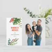 Carte photo de vacances botanique tropical (Debout devant)