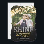 Carte photo de vacances brillant<br><div class="desc">Optez pour une forme découpée sous pression ou du papier texturé pour une carte spéciale supplémentaire.</div>