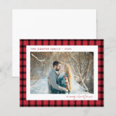 Carte photo de vacances budgétaires | Noël moderne (Devant / Derrière)